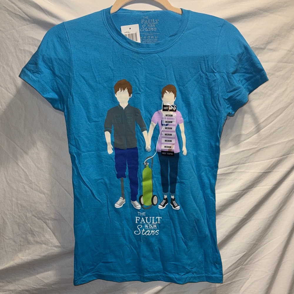 NWT Hot Topic Blue Graphic Tee - The Fault in Our Stars